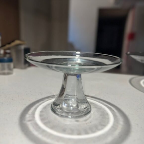 Anchor Hocking 2 set cake stand (part of the "Presence" cake stand set) - Picture 2 of 5